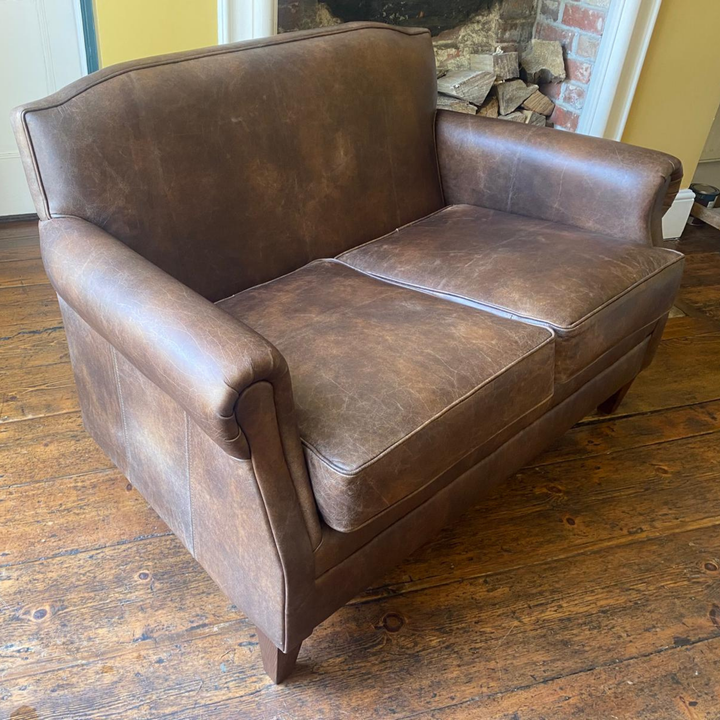 Burlington 2-Seater Sofa in Vintage Tan Leather
