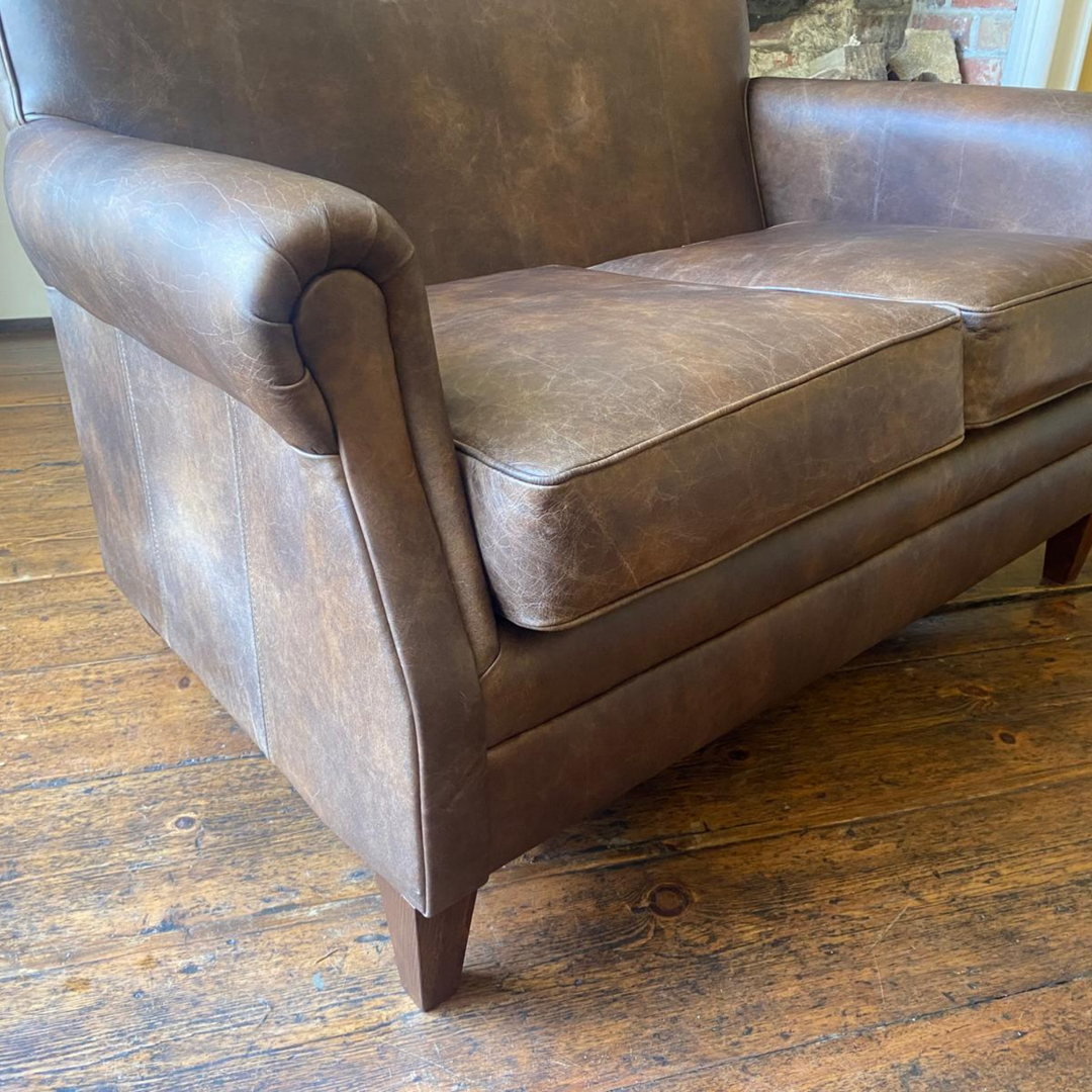 Burlington 2-Seater Sofa in Vintage Tan Leather