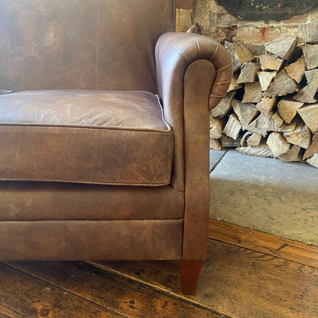 Burlington 2-Seater Sofa in Vintage Tan Leather