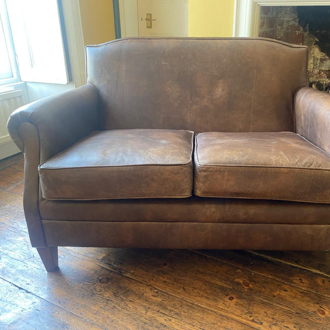 Burlington 2-Seater Sofa in Vintage Tan Leather