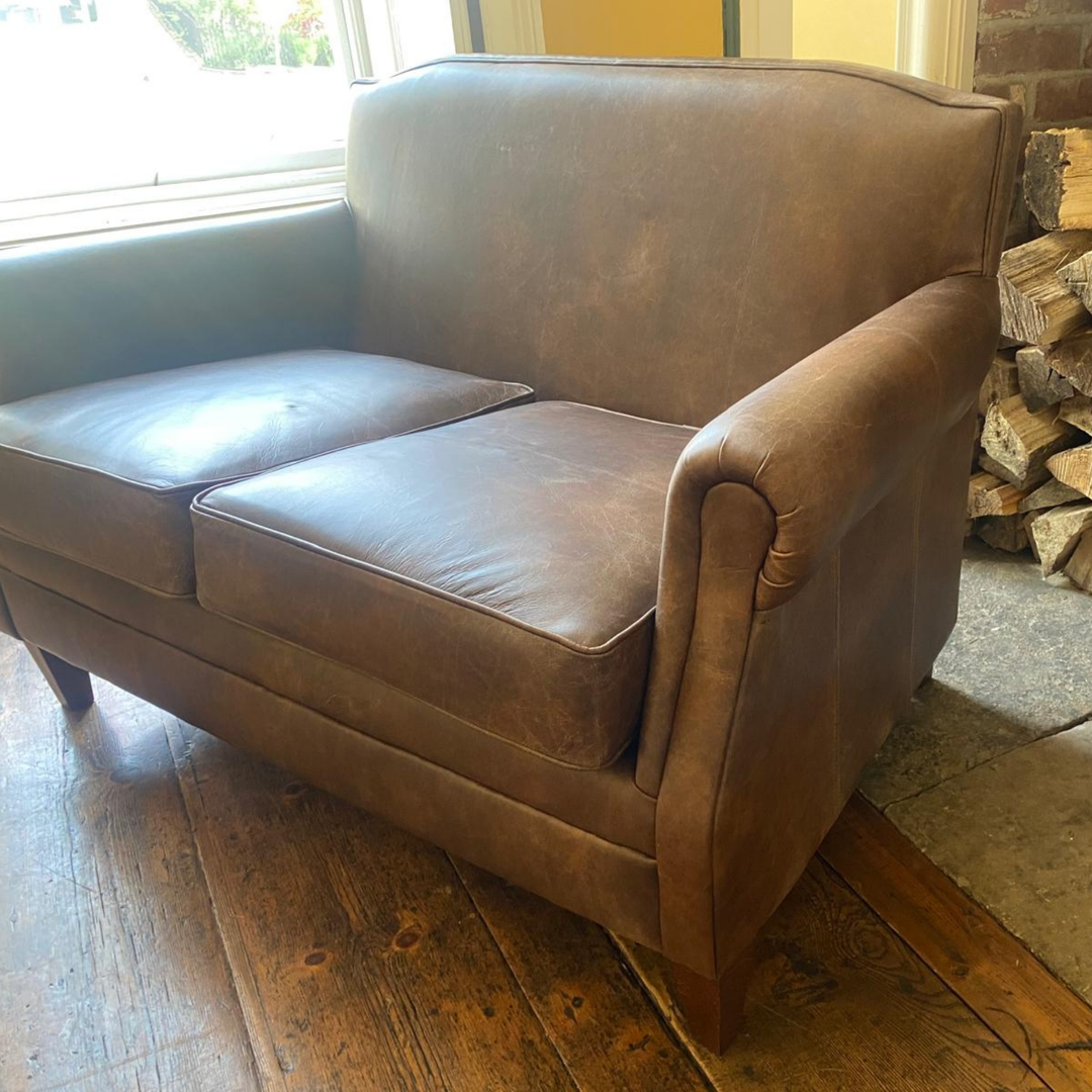 Burlington 2-Seater Sofa in Vintage Tan Leather