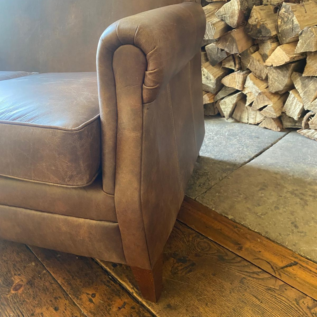 Burlington 2-Seater Sofa in Vintage Tan Leather