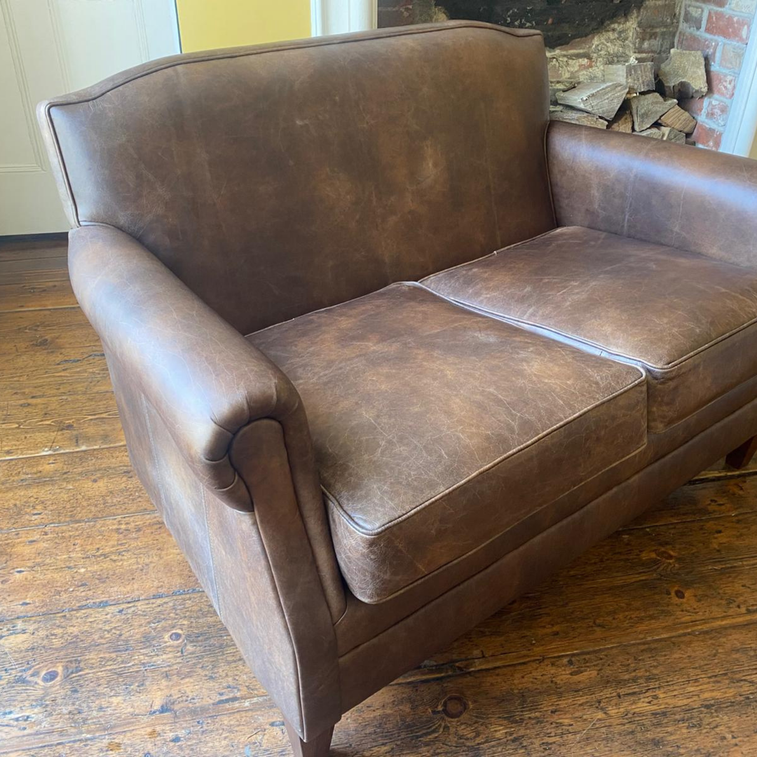 Burlington 2-Seater Sofa in Vintage Tan Leather