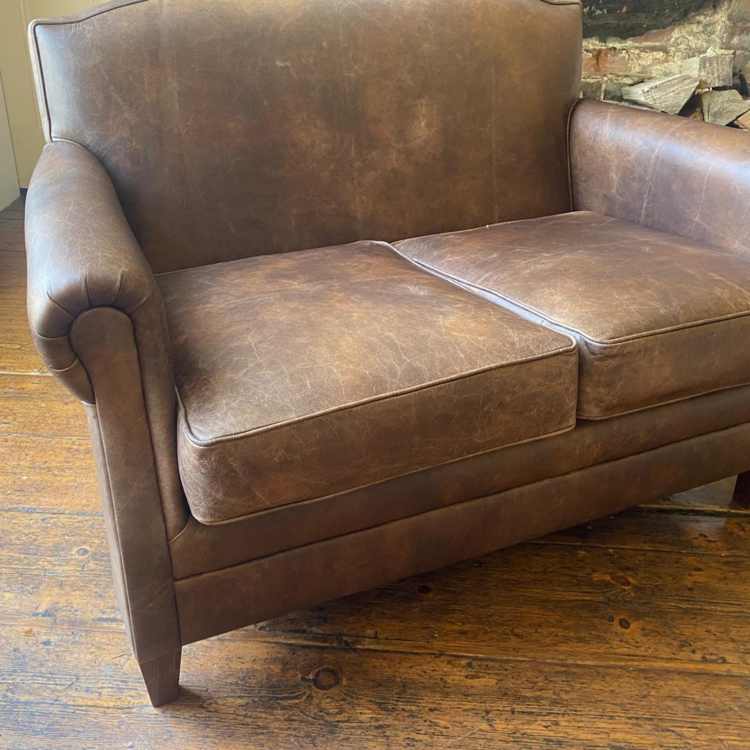 Burlington 2-Seater Sofa in Vintage Tan Leather