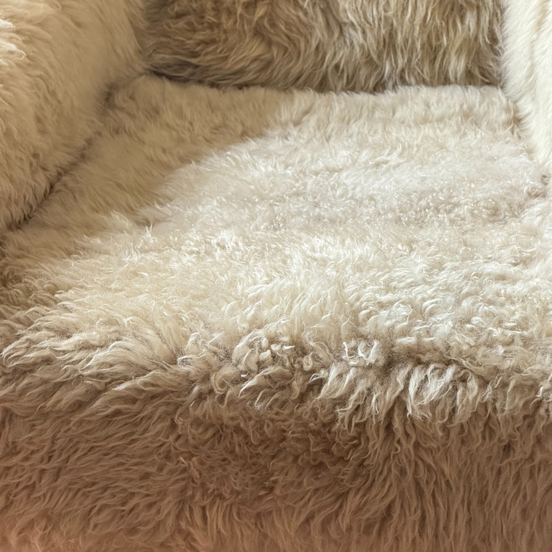 Huckleberry Armchair in Oyster Sheepskin