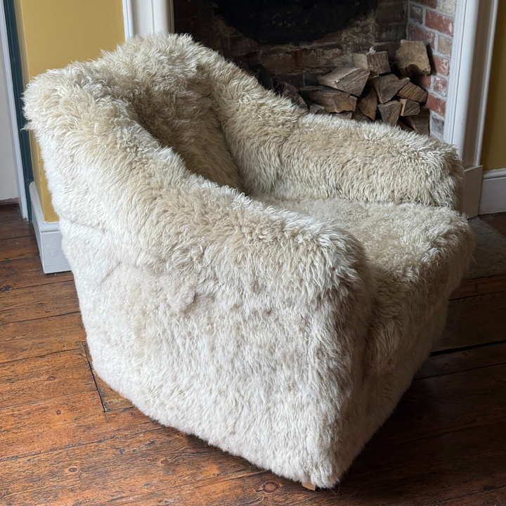 Huckleberry Armchair in Oyster Sheepskin