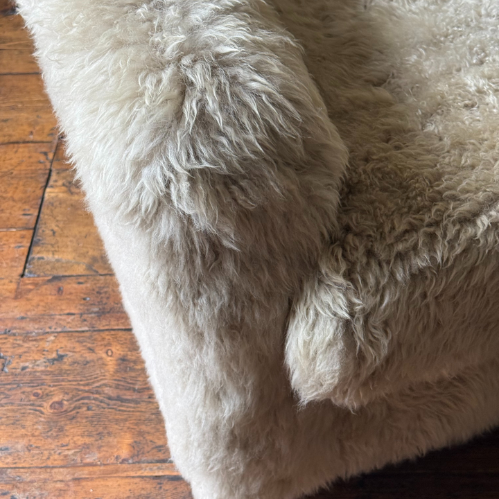 Huckleberry Armchair in Oyster Sheepskin