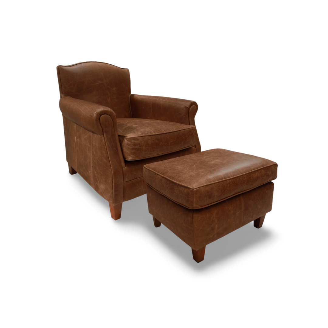 The 'Burlington' Club Armchair in Distressed Vintage Leather