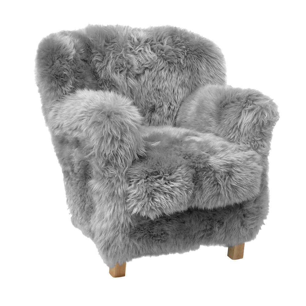 Eccentric Professor Sheepskin Armchair – Handmade in UK – Vintage