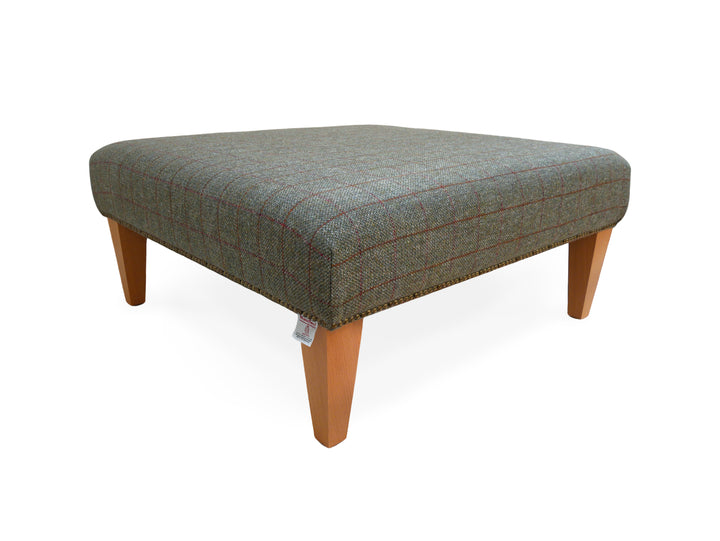 Genuine Harris Tweed Footstool / Coffee Table