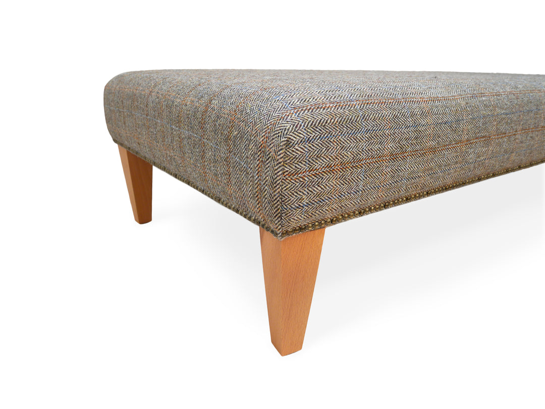 Genuine Harris Tweed Footstool / Coffee Table