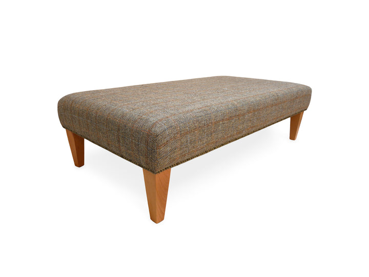 Genuine Harris Tweed Footstool / Coffee Table