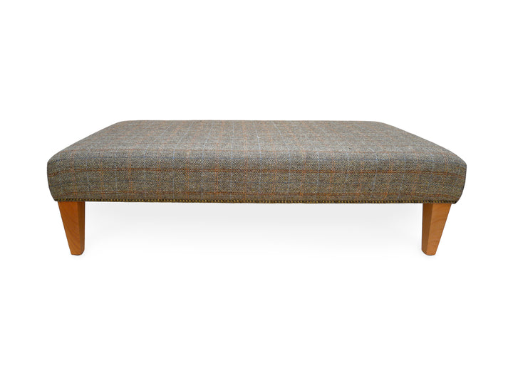 Genuine Harris Tweed Footstool / Coffee Table