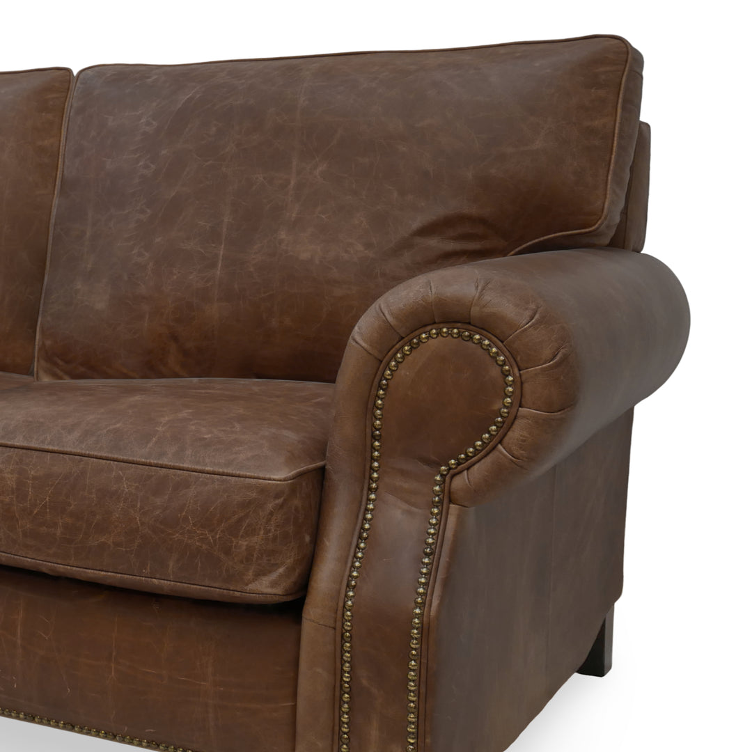 The 'Hepburn' Distressed Vintage Leather Armchair