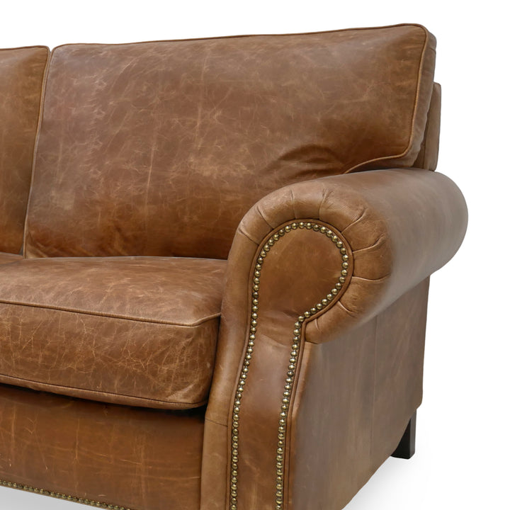 The 'Hepburn' Distressed Vintage Leather Armchair