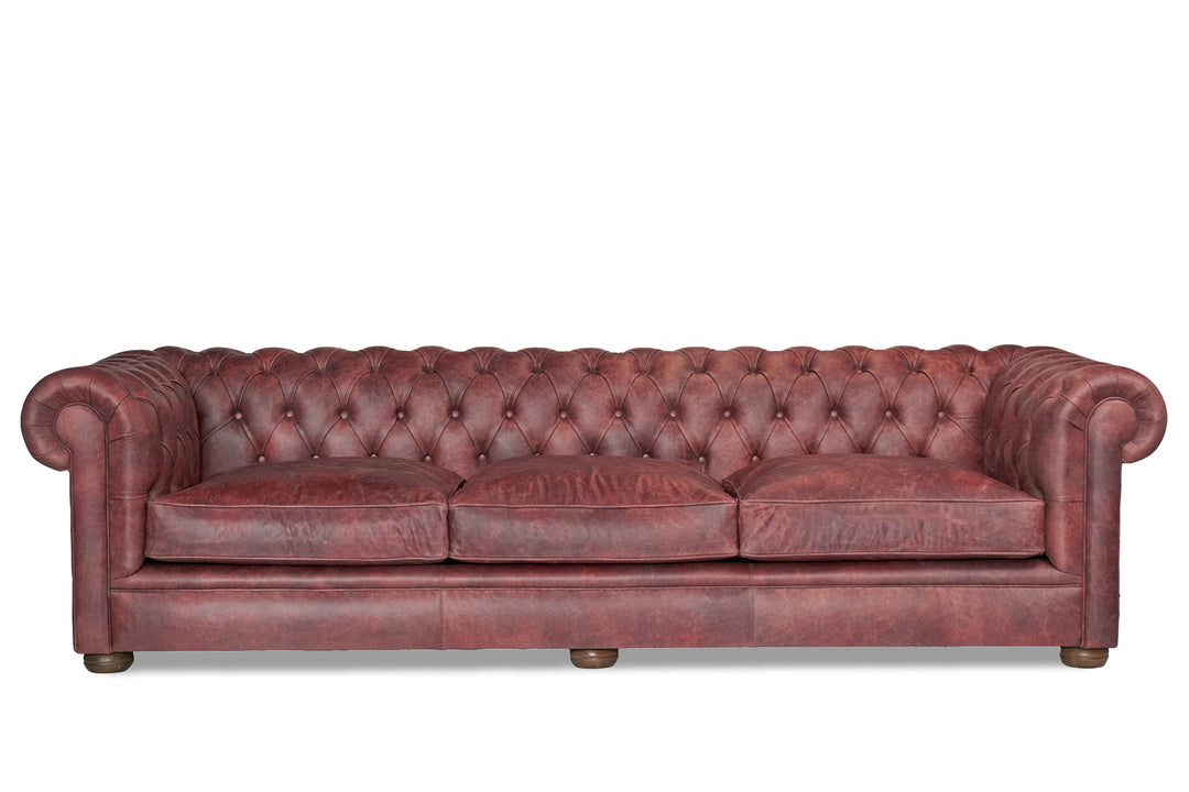 The Alfie Distressed Vintage Leather Chesterfield Sofa