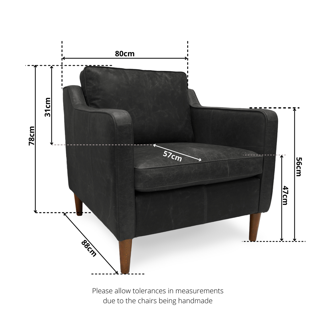 The 'Dane' Distressed Vintage Leather Club Armchair