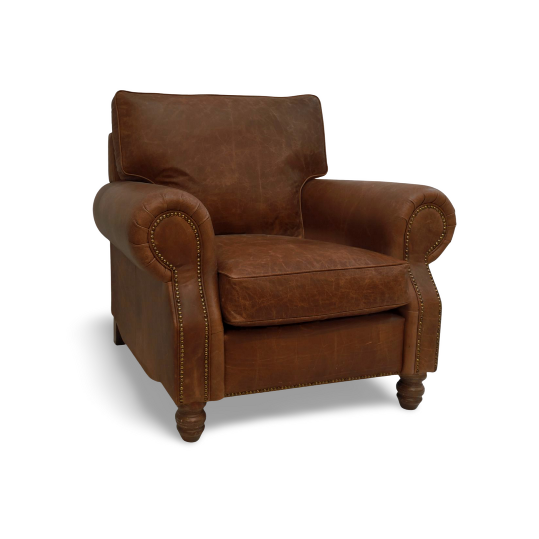 Vintage leather arm chair sale